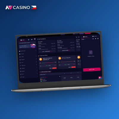 NV Casino desktop verze — ikona monitoru symbolizující stabilní a plynulý výkon
