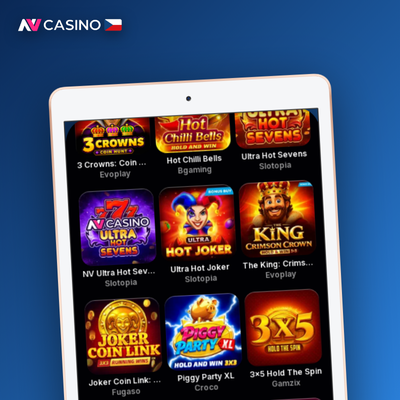 Stylizovaný slot reel se třemi sedmičkami a free spiny v NV Casino