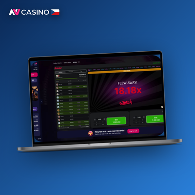Startující letadlo s multiplikátorem v crash hře NV Casino aviator
