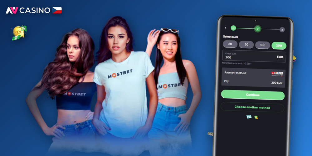 Pokladna NV Casino s polem pro zadání částky a výběrem platební metody