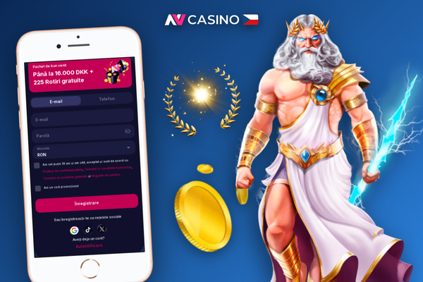 Obrazovka NV Casino CZ s tlačítky pro pokračování přes Google, TikTok a Twitter