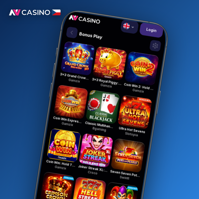 NV Casino uvítací bonus — ikona dárkové krabice se zlatými mincemi